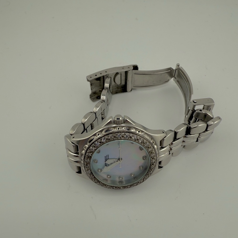 Fossil Rhinestone stainless steal watch. AM3480 - Picture 4 of 7